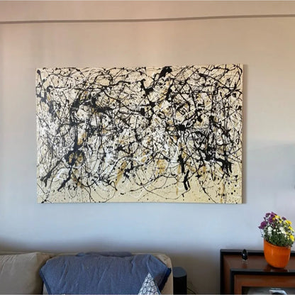 Emulating Pollock Paint Technique Autumn Rhythm Wall Art