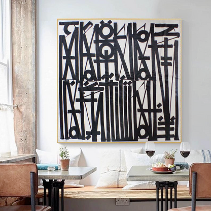 Square Black White Retna Replica Calligraffiti Art