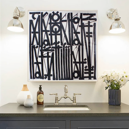 Square Black White Retna Replica Calligraffiti Art