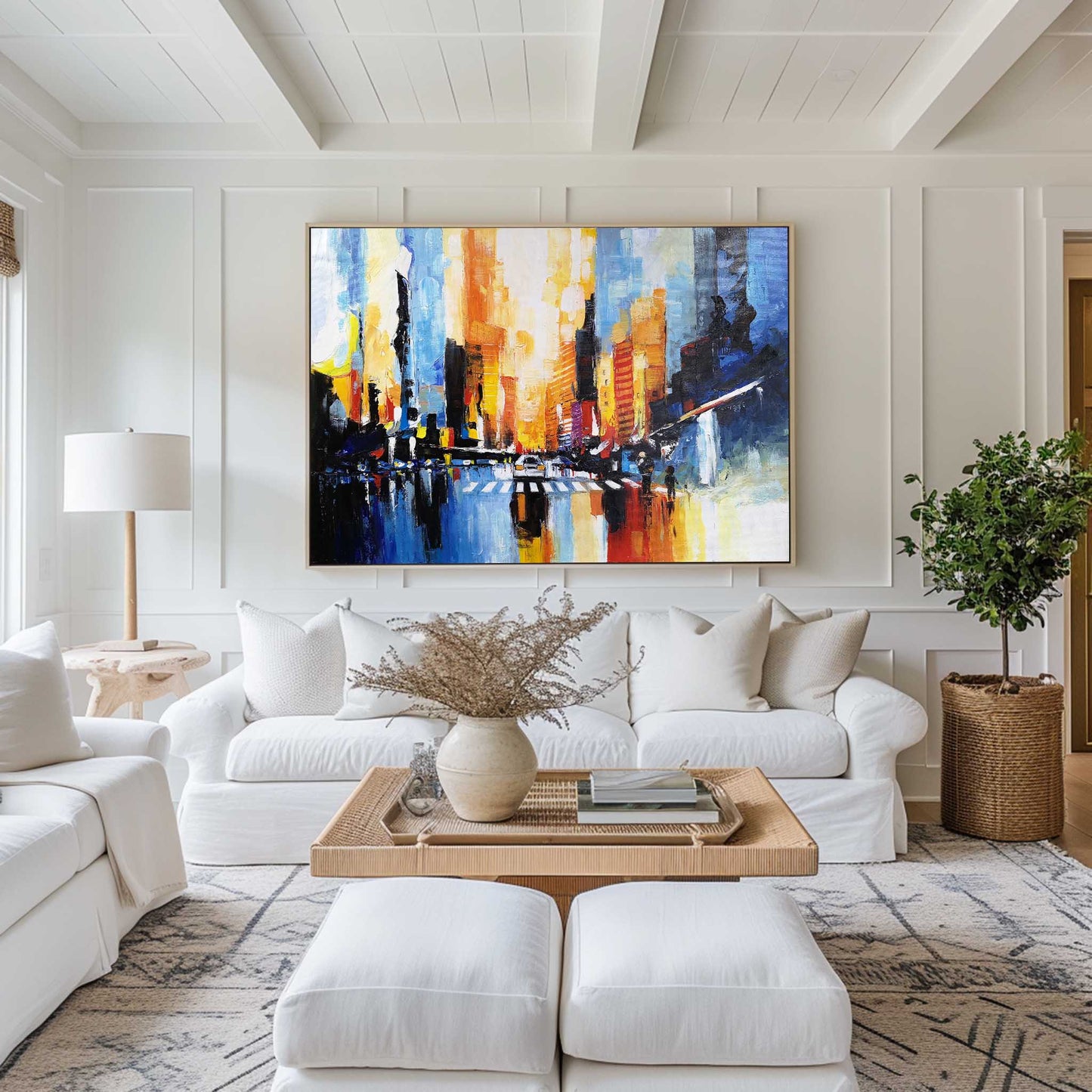 Yellow Abstract Street View Art #URH03