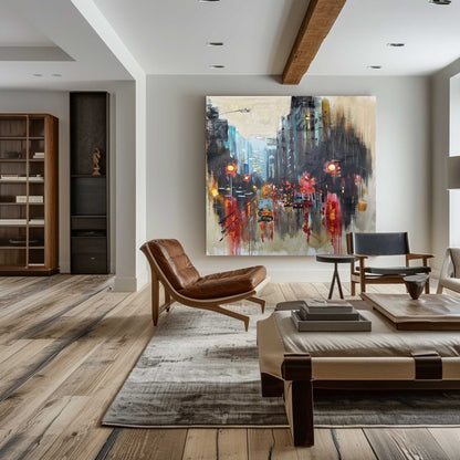 Large Urban Night scene Art #URS02