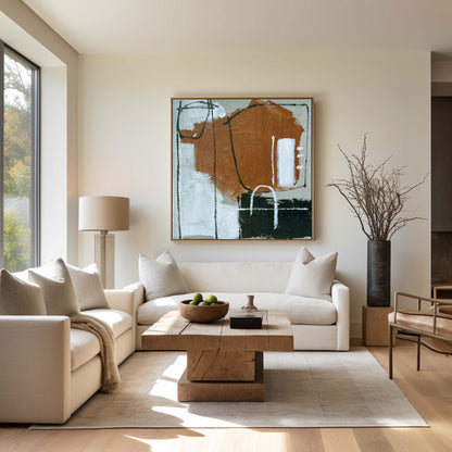 Black And Brown Abstract Painting #ABAS73