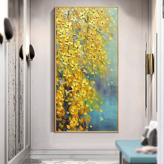 Stunning yellow Floral Living Room Wall Art