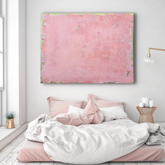 Textured Light Pink Minimalist Wall Hanging Art