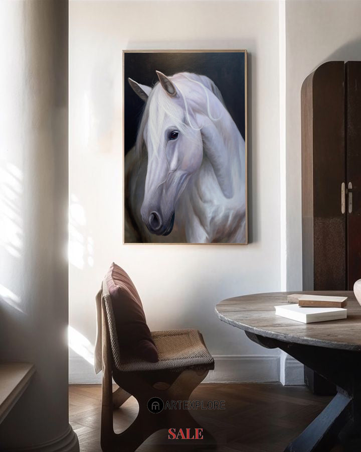 White Horse Painting #ANH59