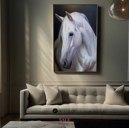 White Horse Painting #ANH59