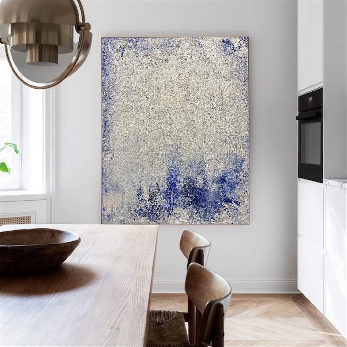 Blue White Minimalist Painting #ABAV122