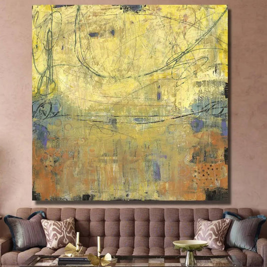 Gold Luxury Abstract Wall Art Oil Painting