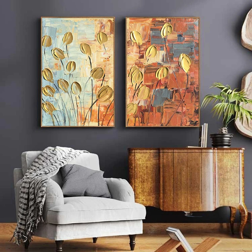 Stunning Tulips Flowers Set of 3 Home Decor Painting